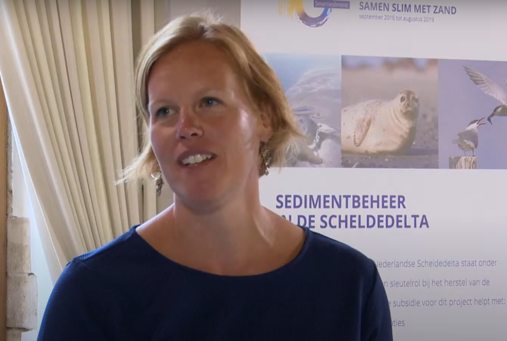 Brenda tijdens de Kennisdag Zuidwestelijke Delta en eindconferentie Smartsediment