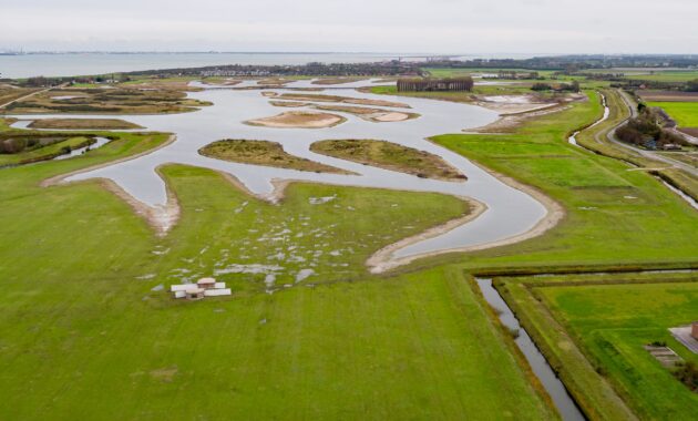 Luchtfoto van Waterdunen