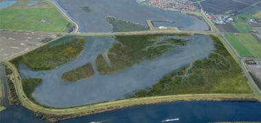 Vogelvlucht Rammegors gemiddeld hoog water