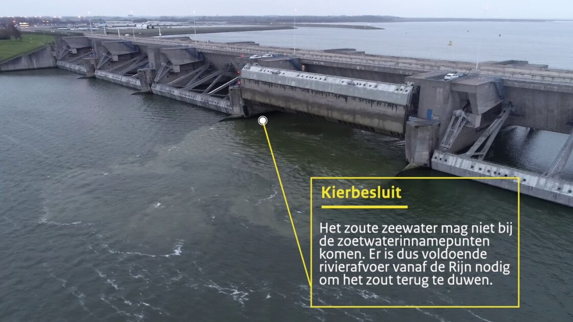 Haringvlietsluizen op een kier